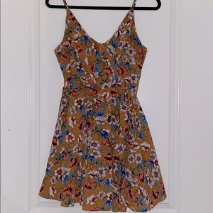 Floral Faux Wrap Dress